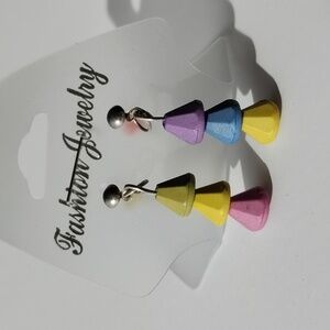 Colorful Pyramid Earrings Fashion Jewelry
